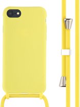 Coque iPhone 7 / 8 / SE (2022) / SE (2020) - Coque en Siliconen iMoshion avec cordon - Jaune