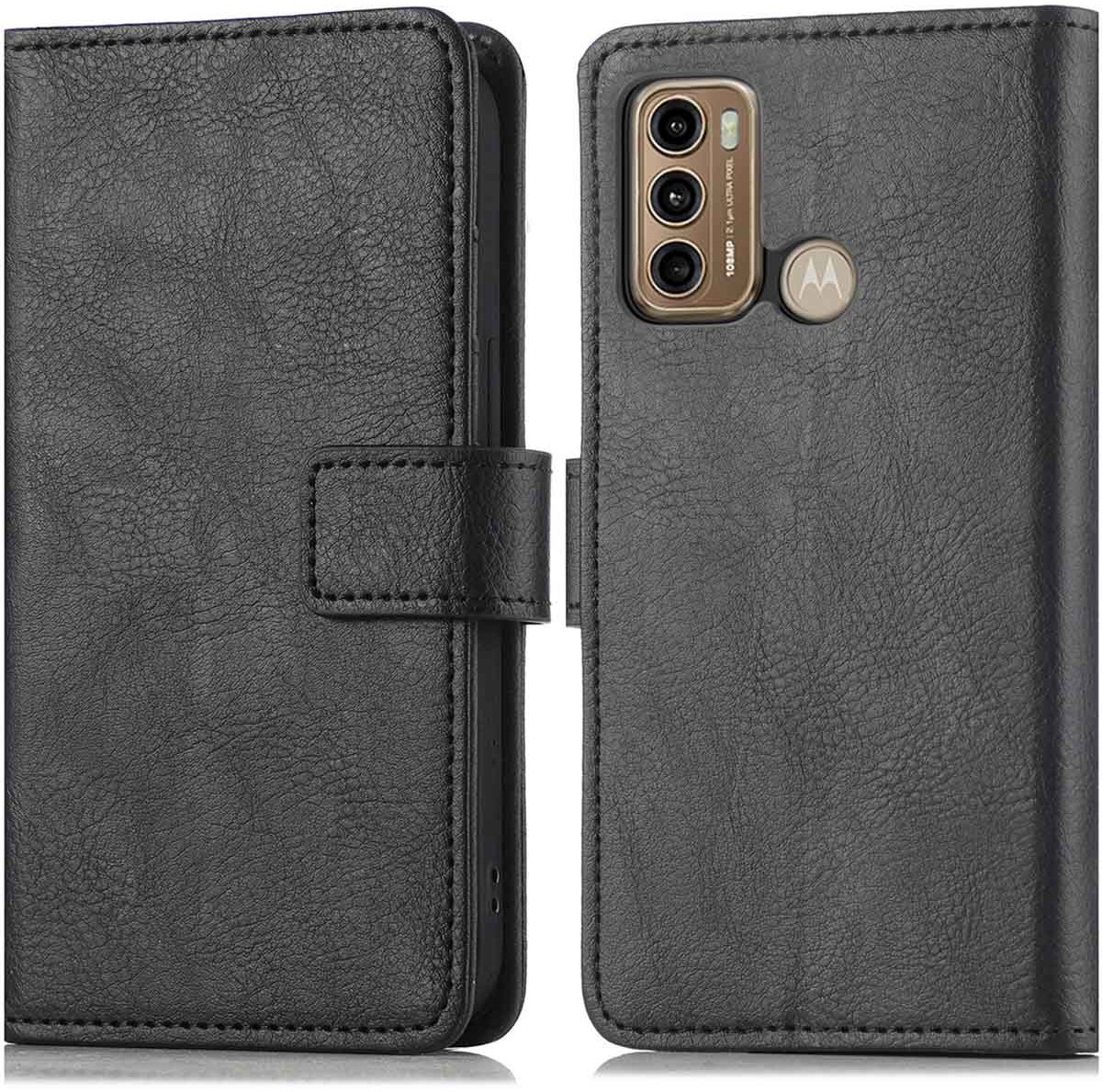 imoshion Hoesje - Geschikt voor Motorola Moto G60 - Luxe Bookcase - Zwart op Prijzenvolger.com