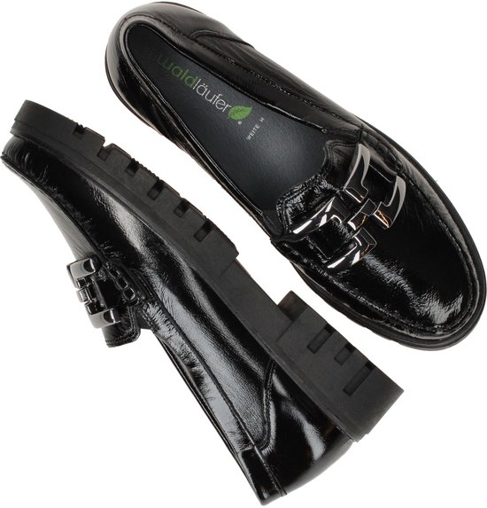 Waldläufer Laque H Slip-On Chaussures à enfiler Femme - Zwart - Taille 41,5