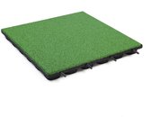Bol.com Rubbermagazijn | Rubberen tegels | Groen | Dikte 48cm | 50x50cm | Rubbertegel met verbindingspennen aanbieding