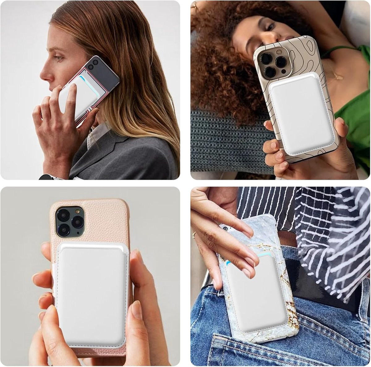 Hengwin Heren Telefoonhoesje met Kaarthouder, Echt Lederen Mobiele
