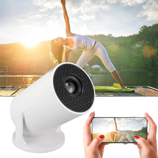 Mini Projector met WiFi en Bluetooth Volledige HD 1080P-Projector voor Buiten en Thuisgebruik