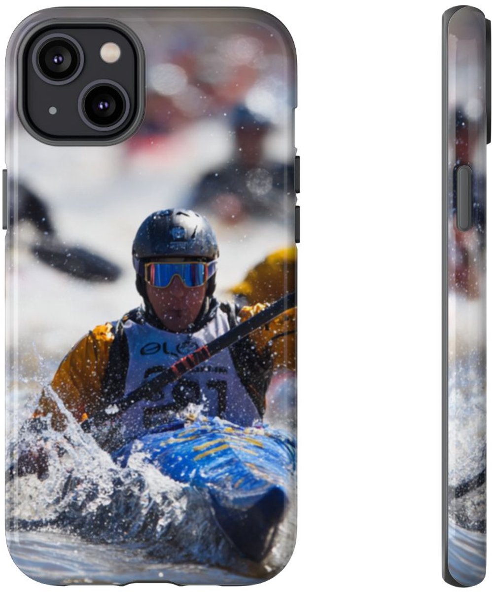 Kajakrace Actie Scène – Telefoonhoesje Geschikt voor iPhone 14 Plus