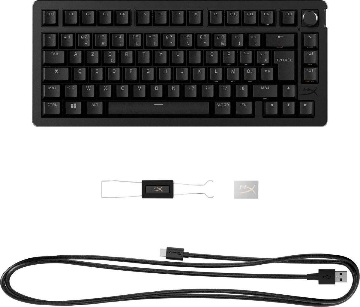 Hyperx Alloy Rise 75% Bedraad Gamingtoetsenbord Zwart