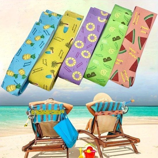 6 Bunte Dehnbare Strandtuchbänder Aus Nylon – 40 X 3,8 Cm, Elastisch Bis 90 Cm – Sichern Handtücher An Liegen, Stühlen & Körben – Perfekt Für Pool, Kreuzfahrt, Strand & Camping Strandtuchbänder Dehnbar