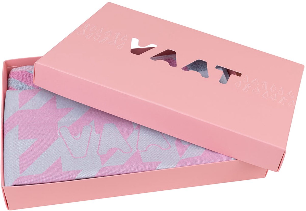 Gift set pied-de-poule fuchsia / pastelblauw