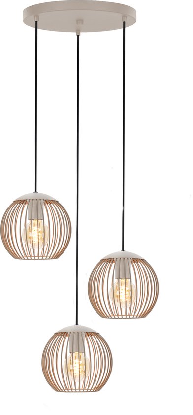 EGLO Lindero Hanglamp - E27 - Ø 46.5 cm - Zandkleur/Beige