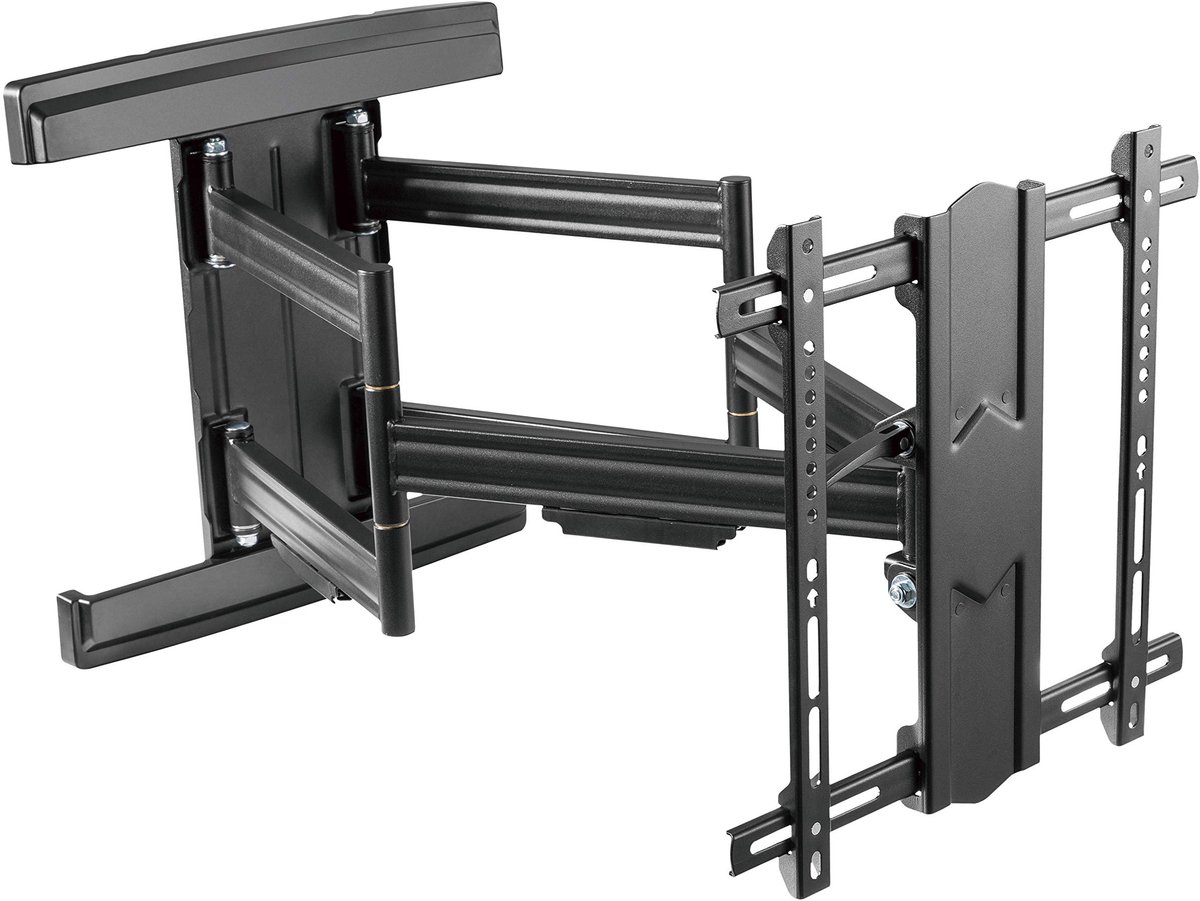 RICOO TV muurbeugel draaibaar en kantelbaar voor 55-95 inch TV's muur TV beugel S7544-B TV arm draaiarm Smart OLED plat gebogen scherm tot 70 kg & VESA 400 x 400