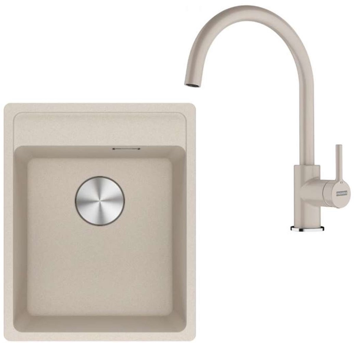Franke Sets - Keukenset G273SA, fragraniet spoelbak MRG 610-37 RTL en keukenkraan FC 6018.082, sahara 114.0700.784
