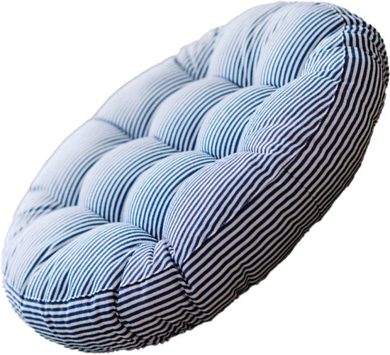 Foto: Sierkussen rond velvet zacht en slijtvast kussen 47 cm diameter 1 stuk voor woonkamer of slaapkamer donkergrijs