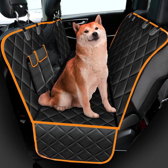 ZHSDMB Hundedecke Auto Rückbank für BMW 4er Coupe/Series 4 Cabrio M4 xDRIVE 2000-2023 2024-pr, rutschfest Wasserdicht Auto Zubehör, Hund Auto Rückbank Rücksitz Mit Seitenschutz, Schützt Vor Kratzern
