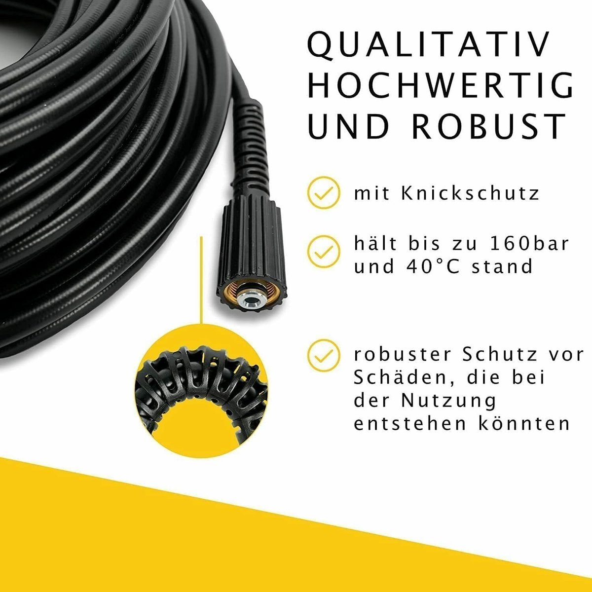 Rioolslang geschikt voor Kärcher K2, K3, K4, K5, K6, K7 Hogedrukreinigers - 10M - Afvoerpijp Slang Reiniging Set - Rioolreinigingsset - Hogedrukreiniger Vervanging Slang - Duurzaam – foto 5