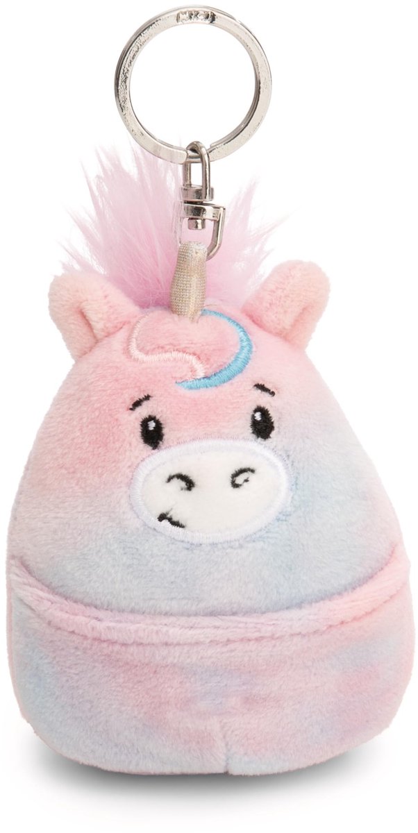NICI Sleutelhanger Chill Unicorn 8cm, kleurrijk, pluchen metgezel voor rugzak of tas, knuffelige hanger met metalen ring voor sleutelhanger & sleutelhouder | 61760
