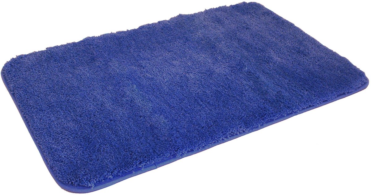 Kinzler J-10007/104 Koningsblauwe badmat, microvezel, 70x120 cm
