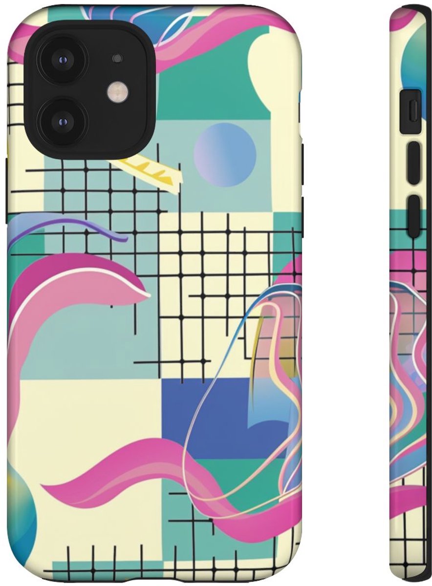 Kleurrijk Abstract Geometrisch Patroon – Telefoonhoesje Geschikt voor iPhone 12