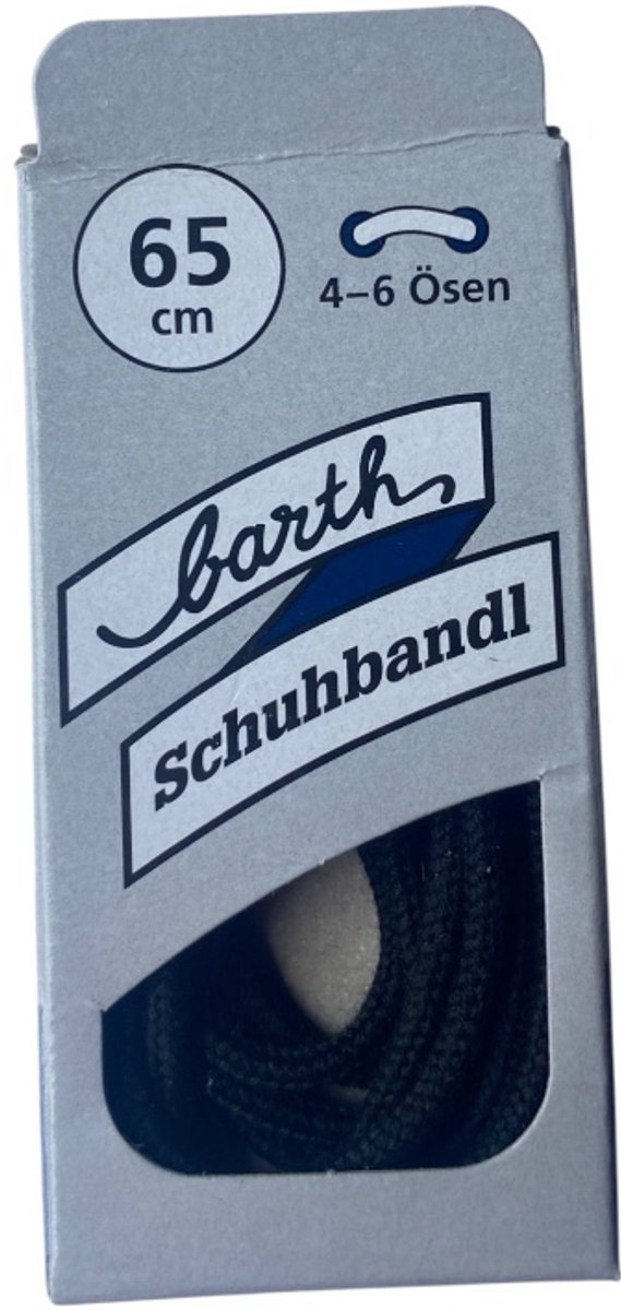 Veters Barth 65cm - Zwart - Rond