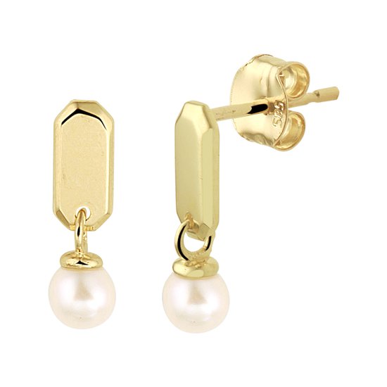 Marie Celeste oorhangers parel - 3 - Goud