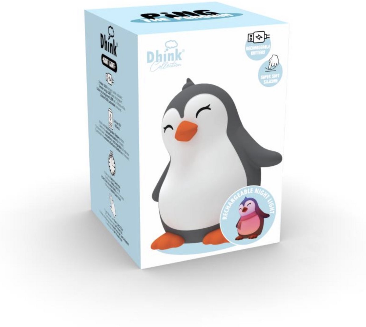 Dhink Oplaadbaar Nachtlampje – Ping de Pinguïn