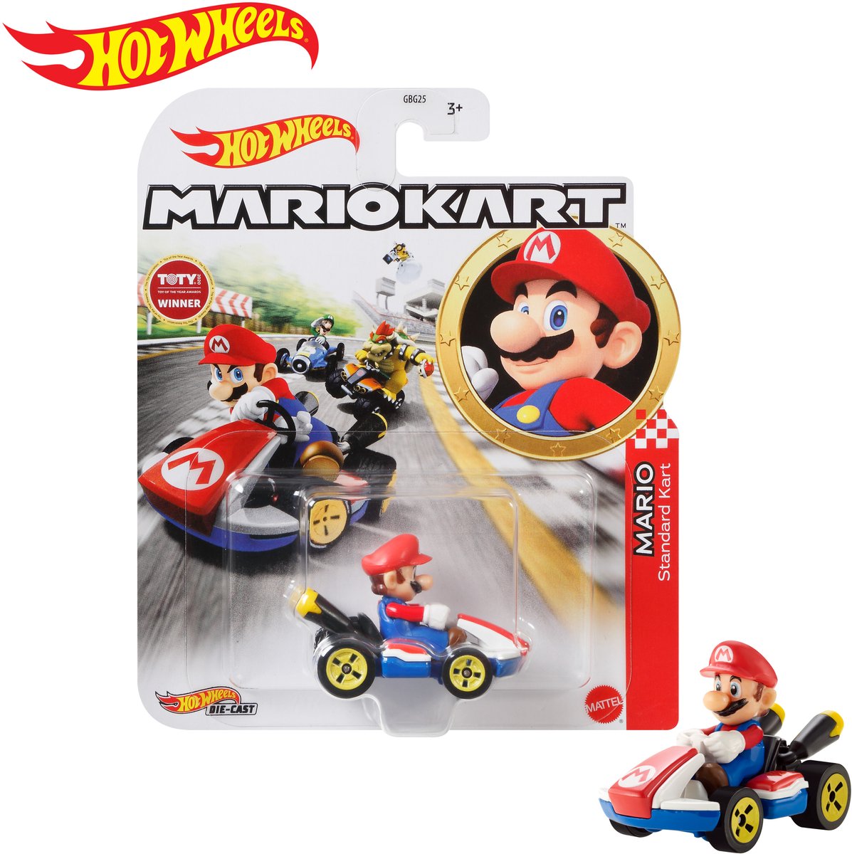 Hot Wheels Mario Kart Replica Diecast Mario