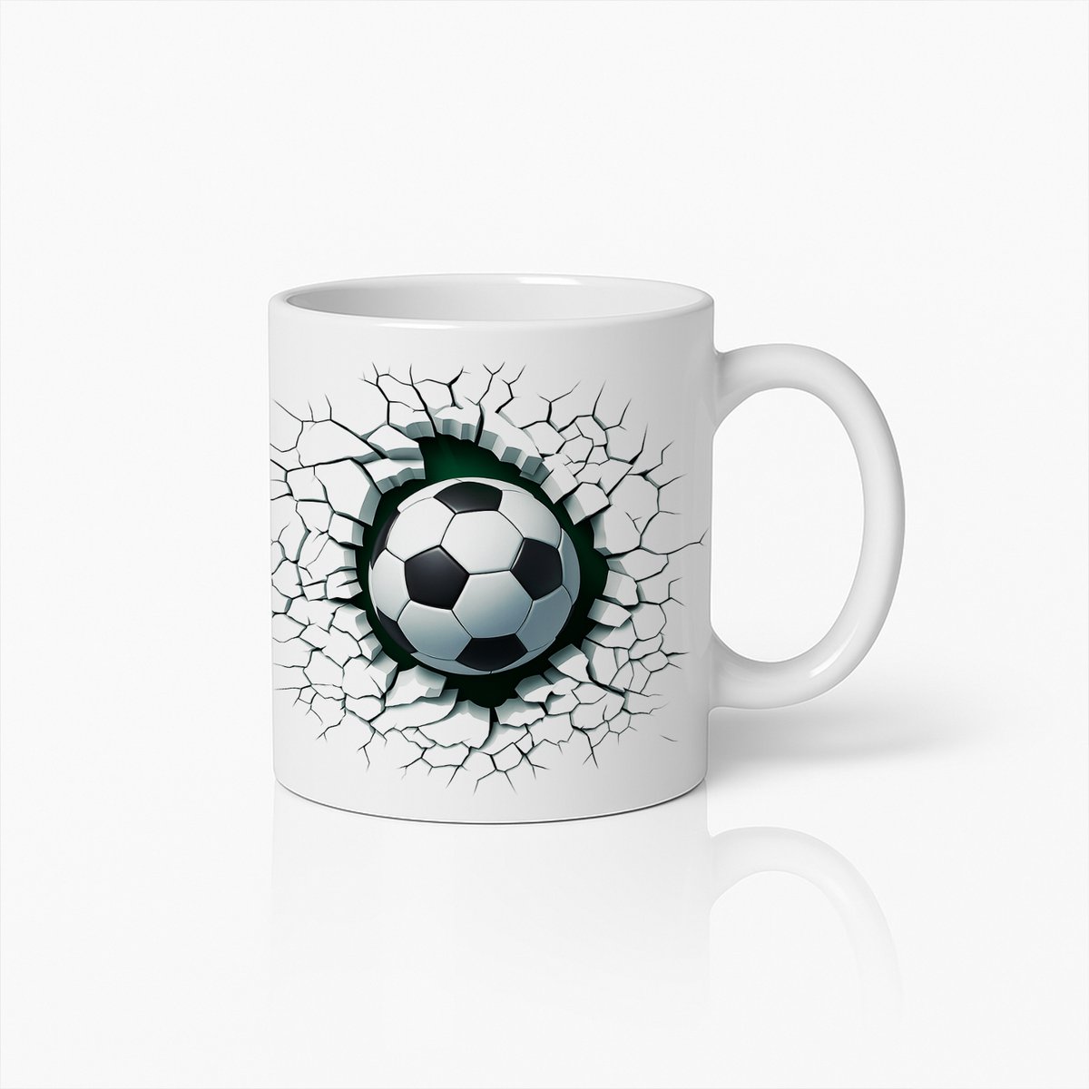 Voetbal Breekt Muur Mok – Uniek Cadeau voor Voetbalfans