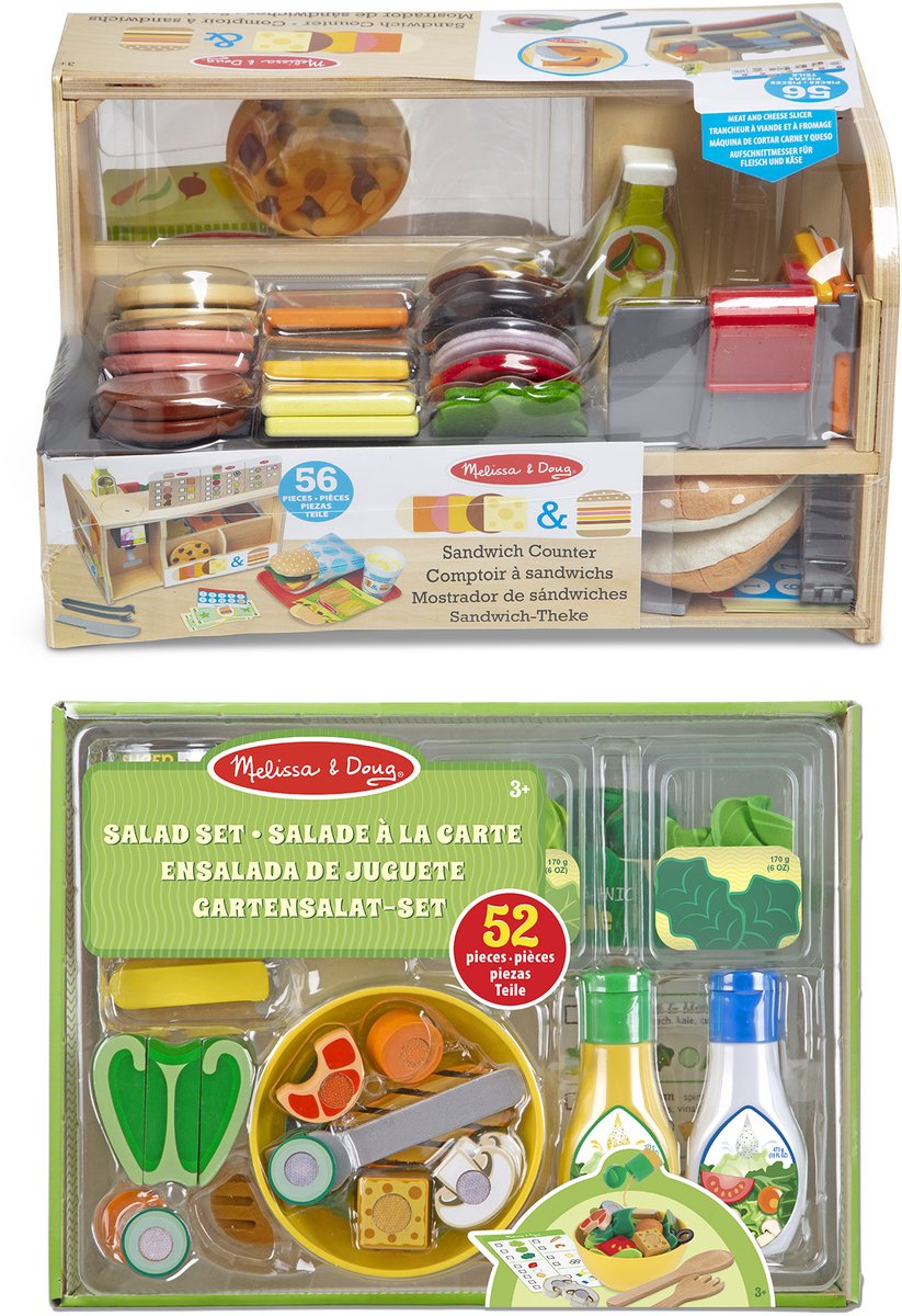 Melissa & Doug – Houten broodjeszaak speelset – Met snijfunctie — afbeelding 10