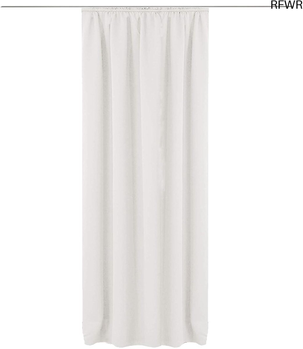 RFWR® Kant-en-klaar Blikdicht Gordijn met Plooiband 245 x 140 cm - Wasmachinebestendig voor Gordijnrail