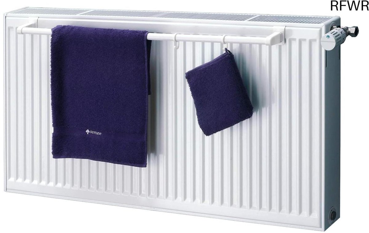 RFWR® Handdoekhouder voor compacte radiator - 540, 740, 940 mm - Wit of Chroom