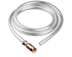Hevelslangpomp - schudpomp - 200 cm lange handpomp voor water - met klem - anti-terugstroomontwerp - kop van zuiver koper - vloeistofpompslang - vloeistofpompslang geschikt voor het vullen van benzine, water, aquarium - transparant