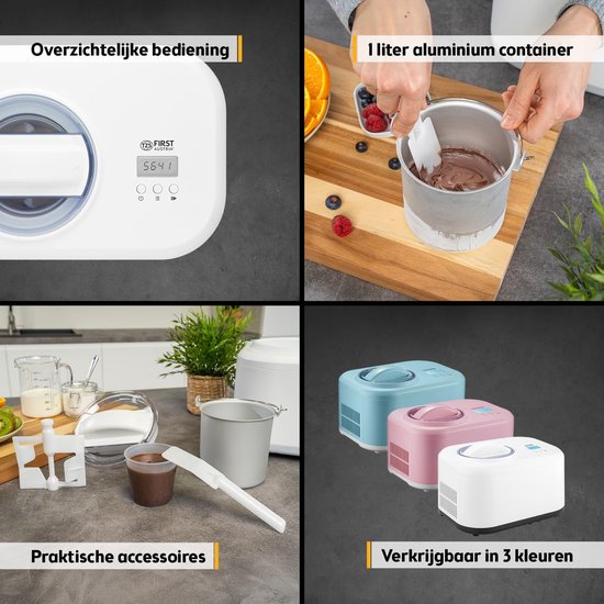 RFWR® Zelfkoelende IJsmachine en Yoghurtmaker met Uitneembare 1 Liter IJshouder van RFWR — afbeelding 3