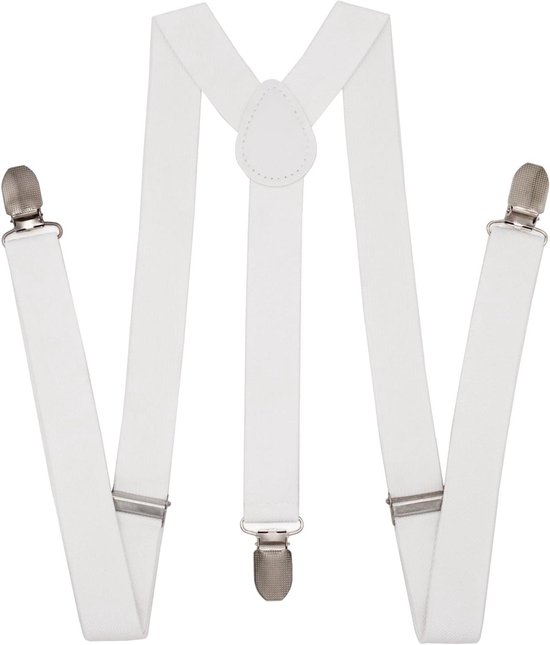 Decalen Bretels voor heren met zeer sterke metalen clips, breed, 4 cm, 3,8 cm, zware bretels, eenheidsmaat, geschikt voor alle mannen en vrouwen, verstelbaar en elastisch, Y-stijl, Blauw, One Size