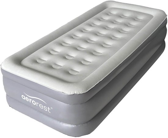 AeroRest Supreme Plush XL 1-persoons luchtbed - 210 x 99 x 46 cm - Inclusief bijpassend hoeslaken + reparatiekit + fleece deken - Extra lang 210 cm - Ideaal voor lange mensen van AeroRest — afbeelding 2