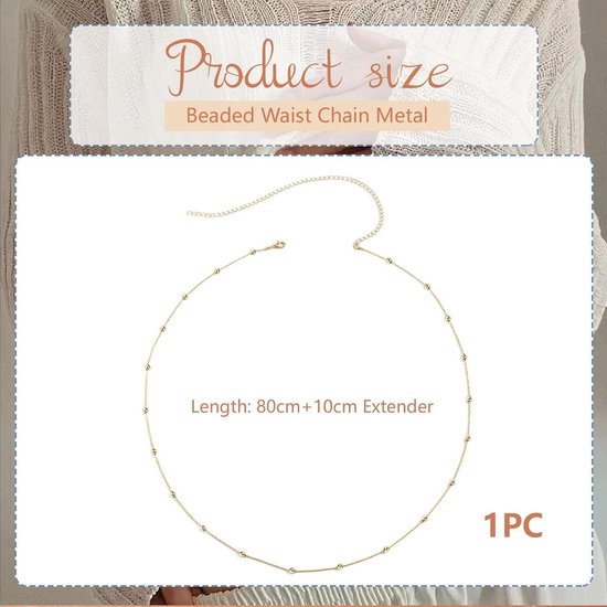 KGDUYC buikketting, buikketting goud, tailleketting, body chain, Koerdische ketting, Koerdische kleding, kwastjesriem voor buikdans, metalen riem, heupriem (goud