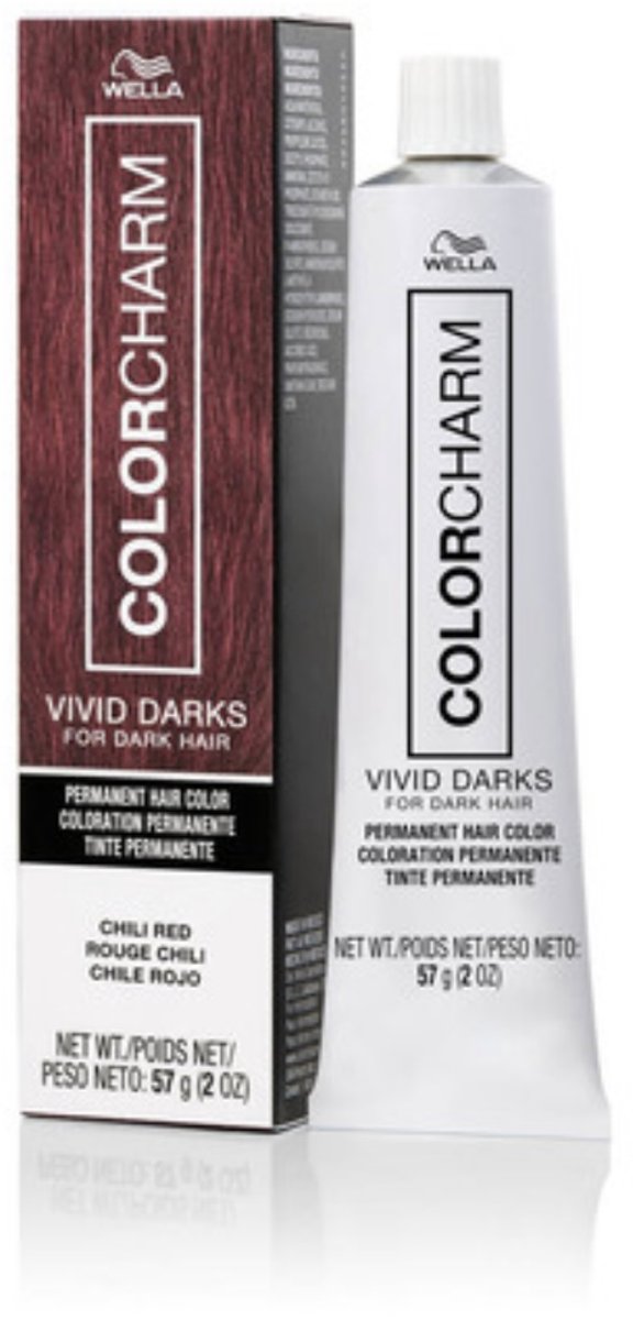 Wella Color Charm Vivid Darks Permanent Haarverf – Chili Red – Intense Rode Tint – 57ml