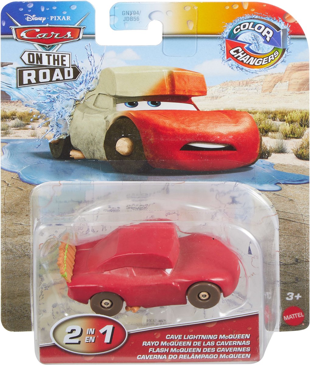 Disney Pixar Cars Disney and Pixar Cars On The Road Color Changers Cave Lightning McQueen, Auto, 3 jaar, Metaal, Kunststof, Meerkleurig