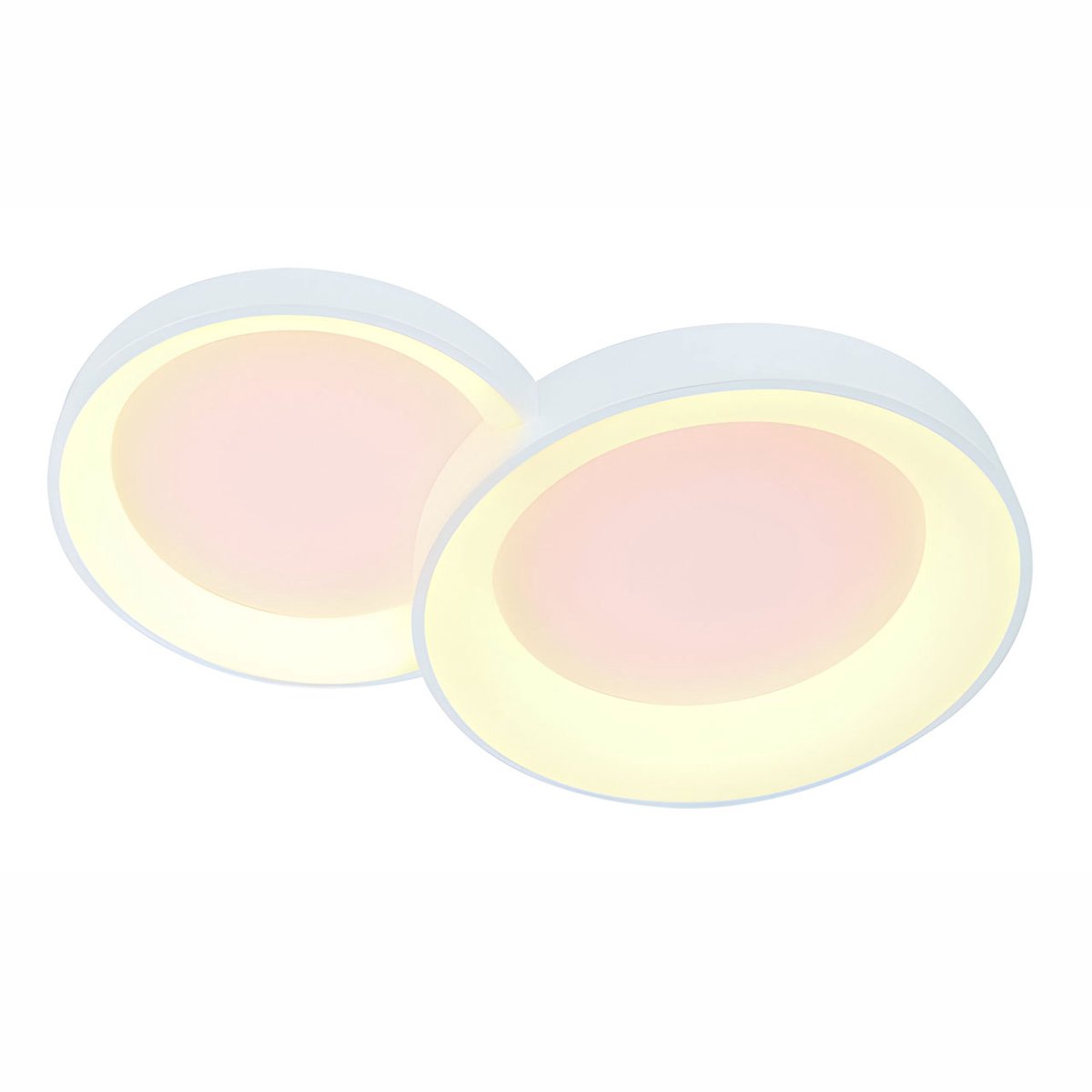 Plafondlamp | 71 cm | fuso | wit | kunststof en metaal | modern design | LED dimbaar