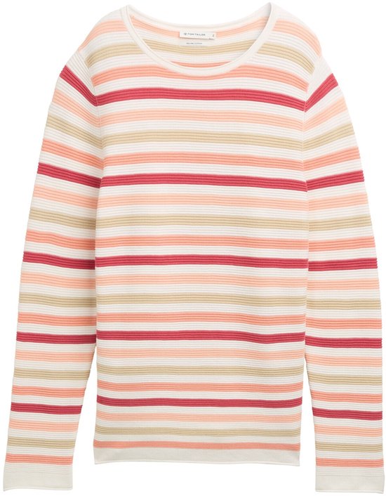 Pull Femme Tom Tailor – Col Bateau, Coupe Ajustée, Viscoéco, Taille M 60 Cm