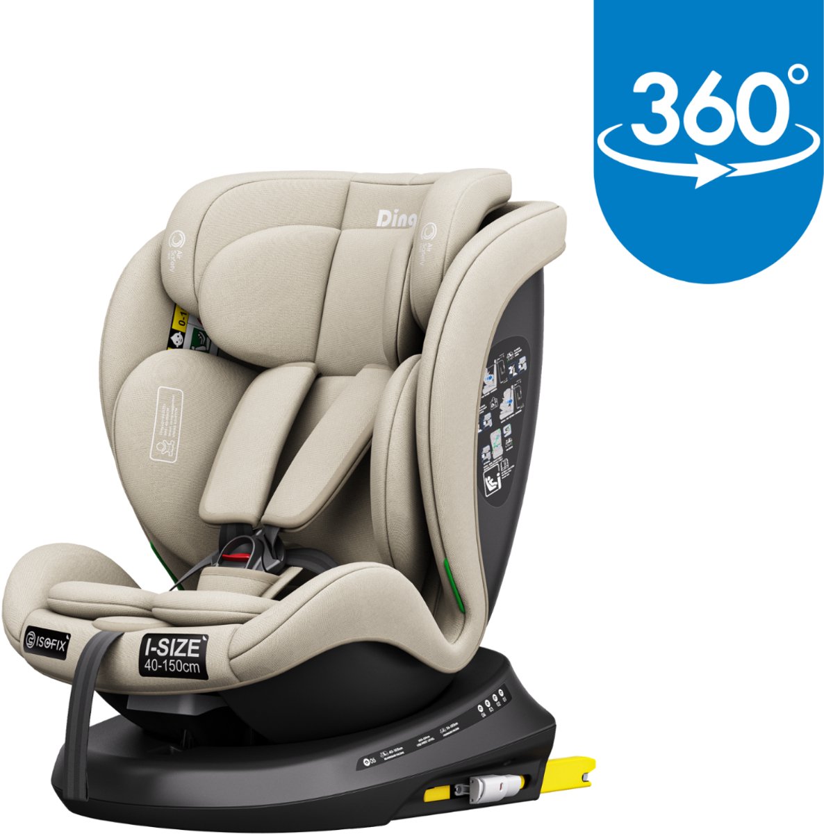 Ding Aiden 360° autostoel - Isofix, 40-150cm, geboorte tot 12 jaar thumbnail 8