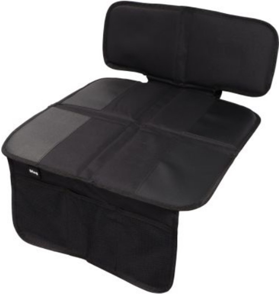Ding Luxe Autostoelbeschermer met Opbergvakjes - voor Kinderstoel - Zwart - Waterproof