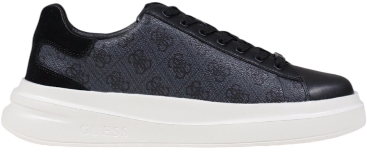 Monogram Platform Sole Sneakers - Black