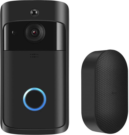 Living Videodeurbel Draadloos HD Camera Nachtzicht Zwart - Living - €69,95