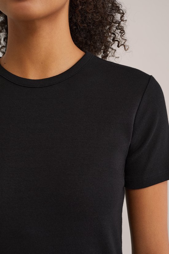 T-shirt côtelé pour femme WE Fashion
