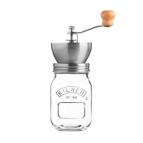 Kilner 65025785 appareil à moudre le café Moulin à café Acier inoxydable, Transparent