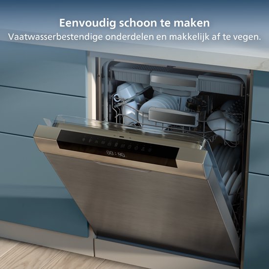 Philips 3000 Series Dual Airfryer - NA351/00 - Dubbele Mand - 9L - Tot 6 Personen - Zwart/Zilver