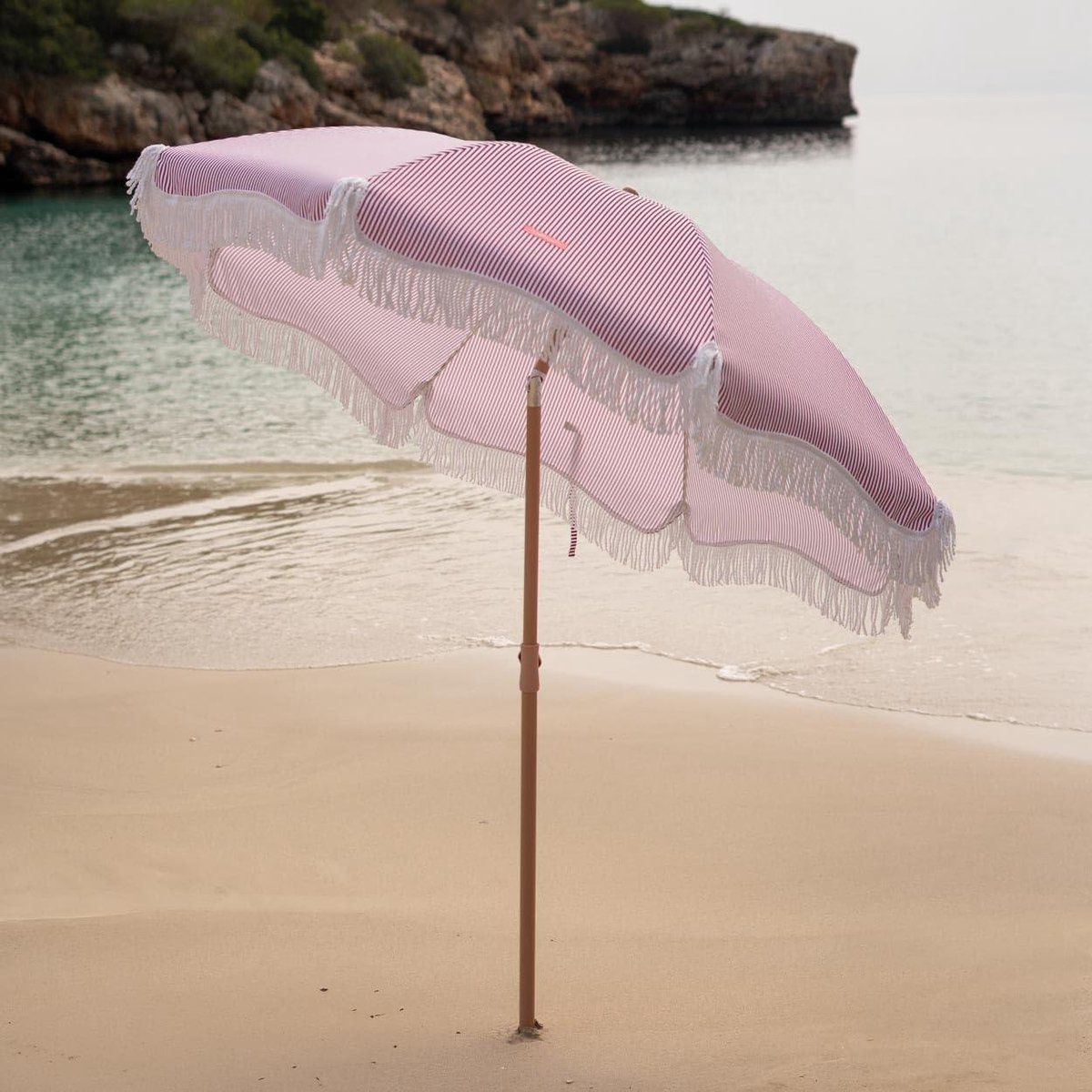 Strandparasol Flamingueo outdoor terrasparasol UPF 50+ 210 x 180 cm - Granaat