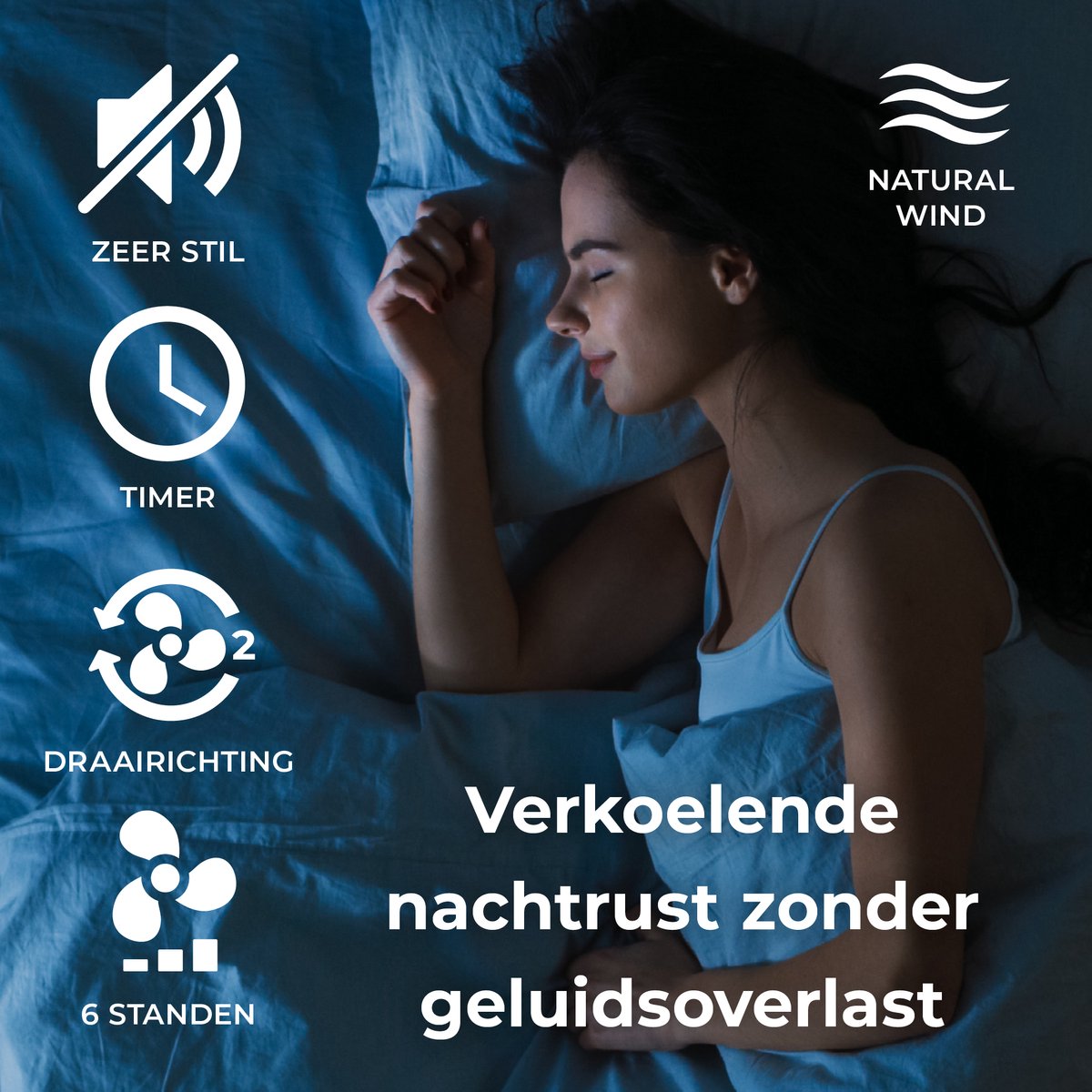 Goedewaere Plafondventilator 'Nordic Wood' met lamp - Groot - Met Afstandsbediening - Fluisterstil - Timer - Ideaal voor slaapkamer - Ventilator plafond thumbnail 8