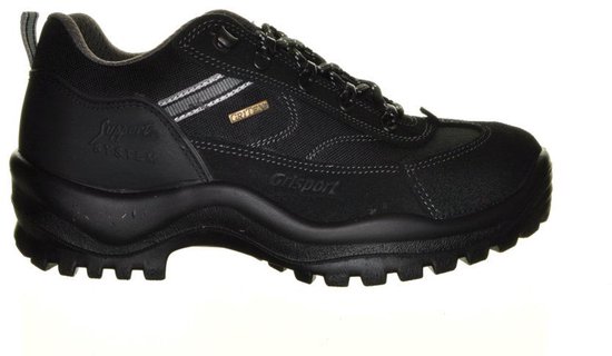 Zwarte Grisport wandelschoen met veters, Gore-Tex en "Support System".