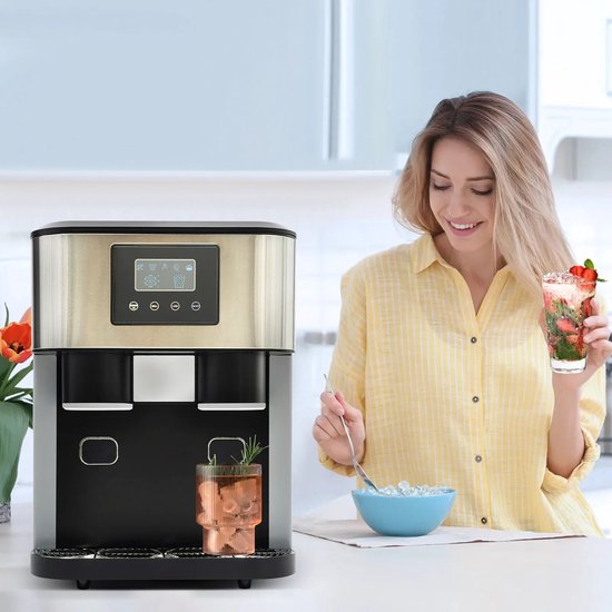 IJsmachine - IJsblokjesmachine - Crushed Ice Maker - IJsmaker - Ijswater Dispenser - 1,8 Liter Watertank - Touchscreen Bedienig van Merkloos — afbeelding 5