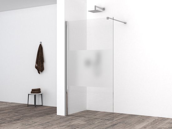 Paroi de douche Wiesbaden Memphis avec bande pubienne 100 x 200 cm