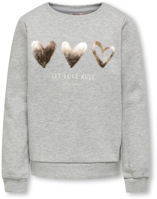 Pull à S et col rond Only Kogmary Life Filles - Gris clair Rule