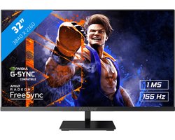 RAIDER 155Hz 4K ULTRA GAMING - 32 inch - 155Hz - 1 ms - 3840x2160 - 120Hz en 4K op PS5 Xbox series X/S - Zwart